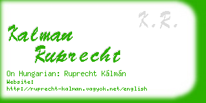 kalman ruprecht business card