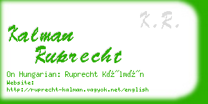 kalman ruprecht business card